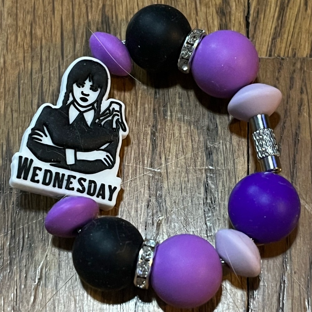 Handmade Wednesday Adams the Adams family  Tumbler cup Stanley cup handle charm